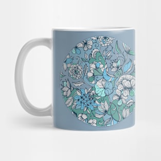 Her Garden in Blue Mug